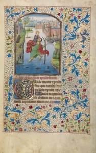 San Cristoforo che porta il Bambino Gesù da Willem Vrelant
